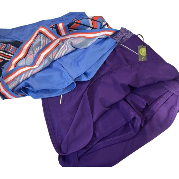 Athletic Skort Lot Womens M Tennis Running Pickleball Gym Walking Skirt w Shorts - Picture 8 of 15